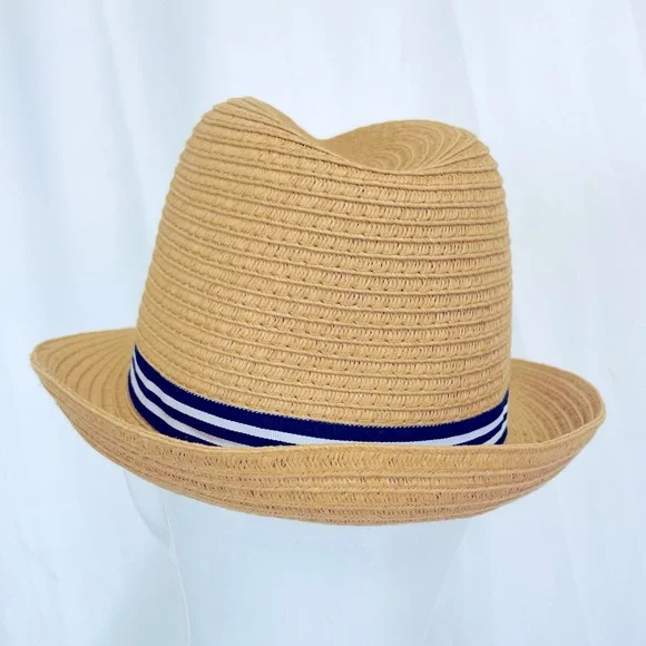Janie and Jack Straw Fedora Hat size 4-5 ☀️spring summer - Picture 6 of 12